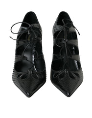 Dolce & Gabbana Black Python Leather Mary Jane Pumps Shoes -   -  Dolce & Gabbana.