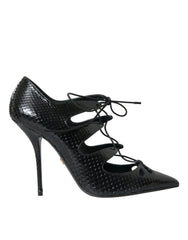 Dolce & Gabbana Black Python Leather Mary Jane Pumps Shoes -   -  Dolce & Gabbana.