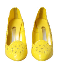 Dolce & Gabbana Yellow Crystal CINDERELLA Heels Pumps Shoes -   -  Dolce & Gabbana.