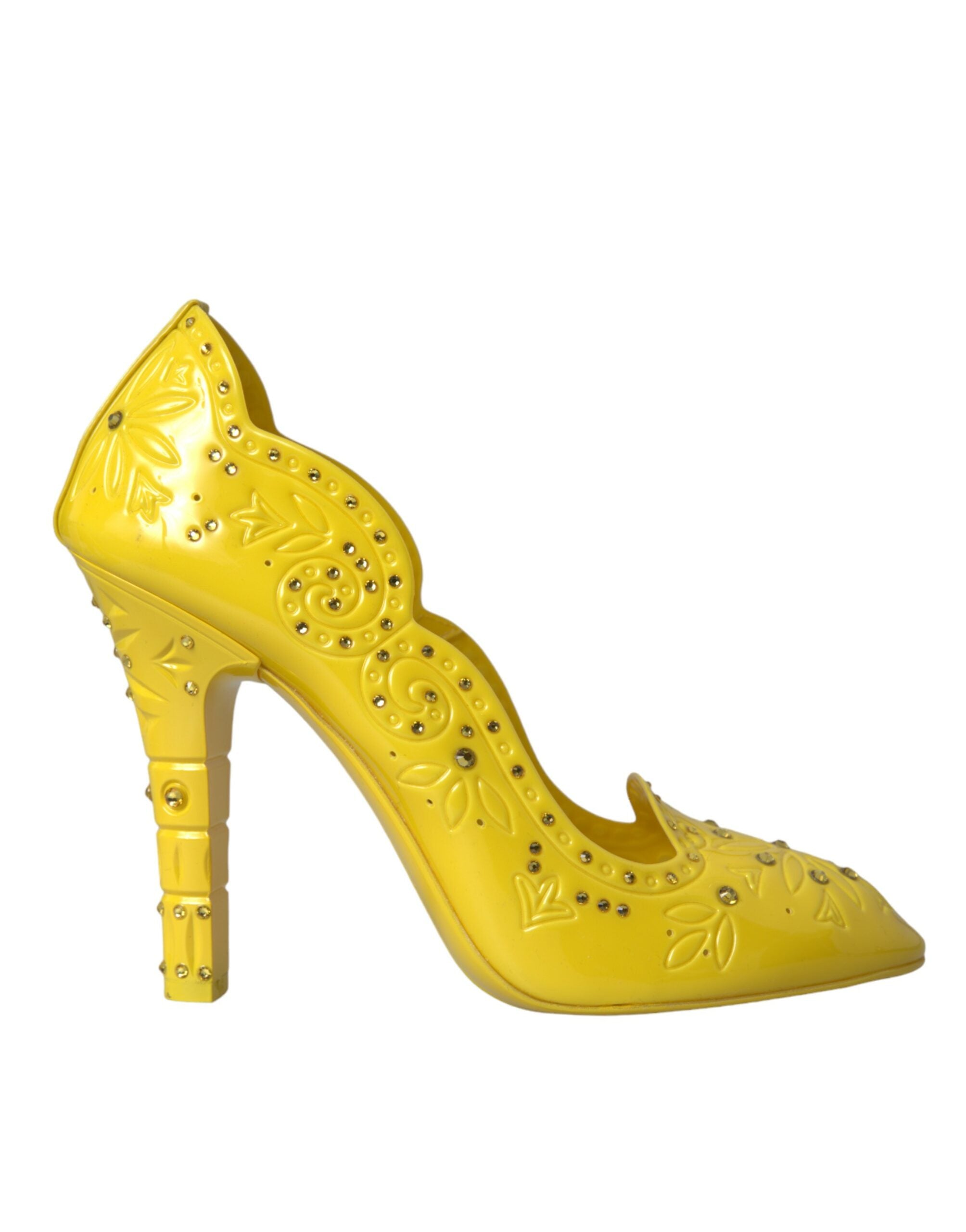 Dolce & Gabbana Yellow Crystal CINDERELLA Heels Pumps Shoes -   -  Dolce & Gabbana.