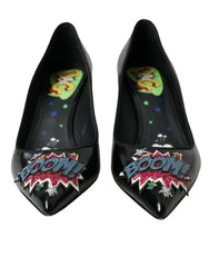 Dolce & Gabbana Black Leather BOOM Patch Heels Pumps Shoes -   -  Dolce & Gabbana.