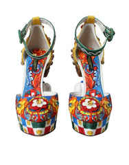 Dolce & Gabbana Multicolor Carretto Embellished Sandals Shoes -   -  Dolce & Gabbana.