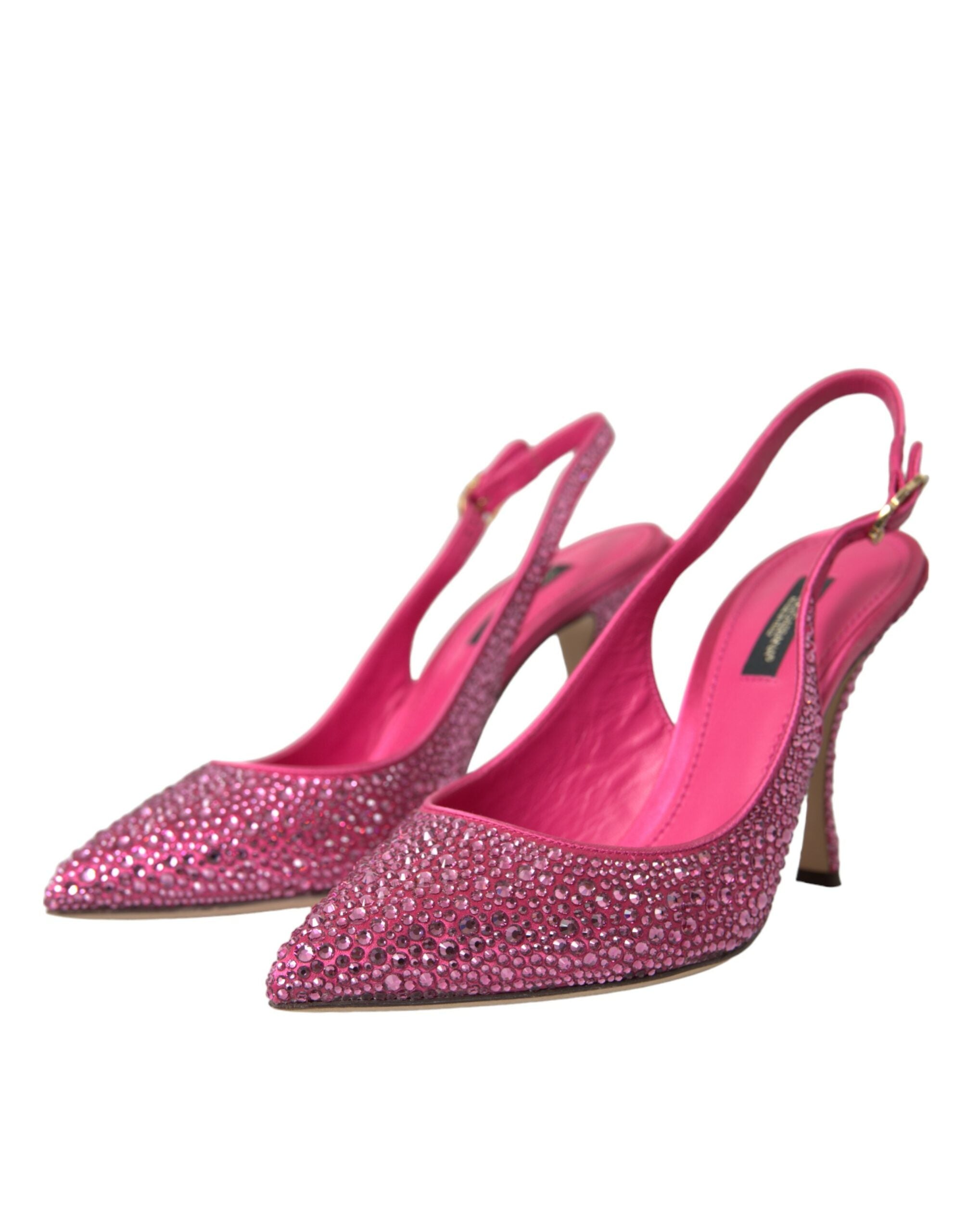 Dolce & Gabbana Pink Slingbacks Crystal Pumps Shoes -   -  Dolce & Gabbana. Dolce & Gabbana Pink Slingbacks Crystal Pumps Shoes -   -  Dolce & Gabbana.