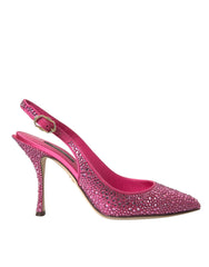 Dolce & Gabbana Pink Slingbacks Crystal Pumps Shoes -   -  Dolce & Gabbana.