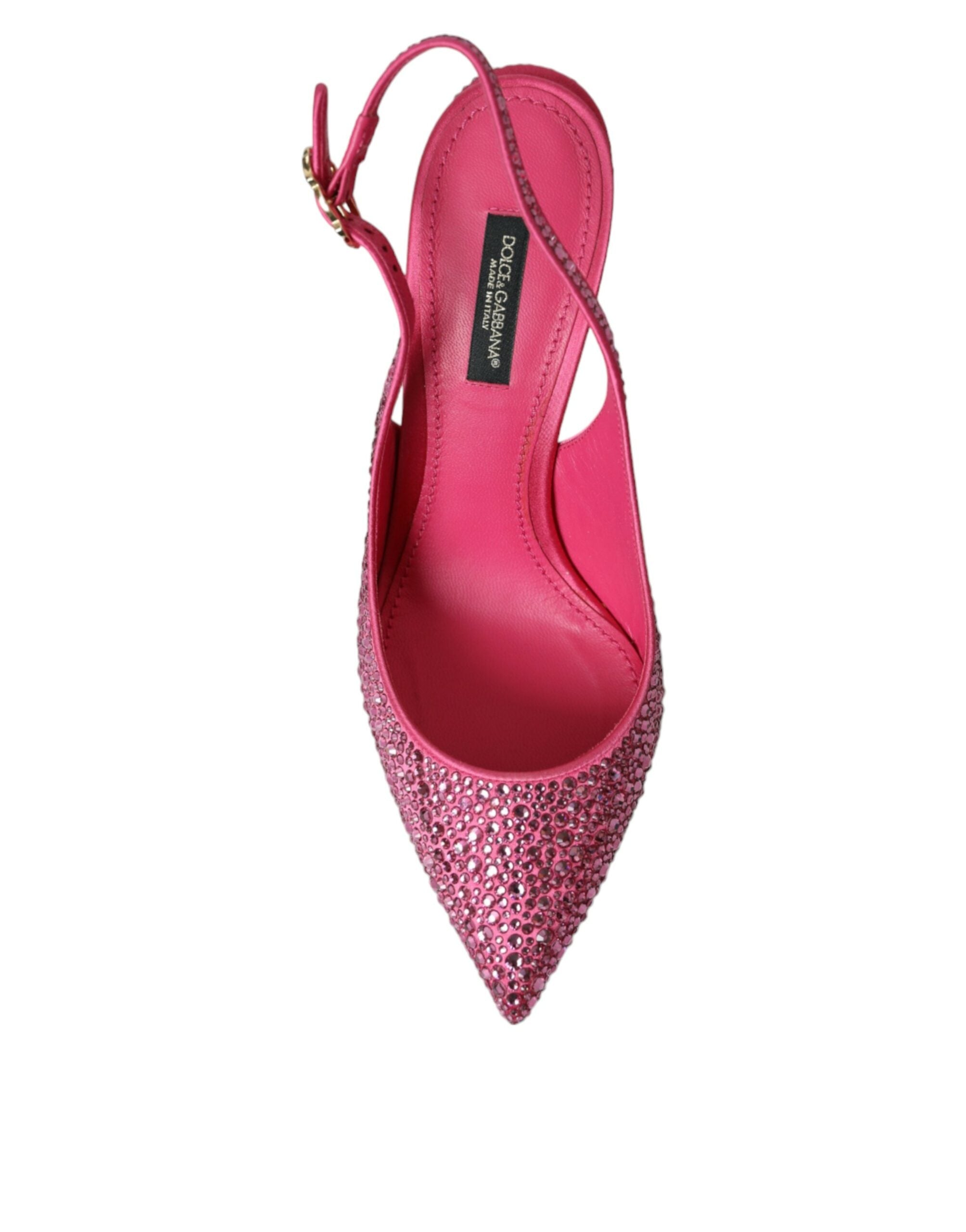 Dolce & Gabbana Pink Slingbacks Crystal Pumps Shoes -   -  Dolce & Gabbana. Dolce & Gabbana Pink Slingbacks Crystal Pumps Shoes -   -  Dolce & Gabbana.