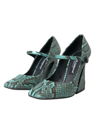 Dolce & Gabbana Aqua Python Leather Mary Jane Pumps Shoes -   -  Dolce & Gabbana.