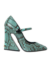 Dolce & Gabbana Aqua Python Leather Mary Jane Pumps Shoes -   -  Dolce & Gabbana.