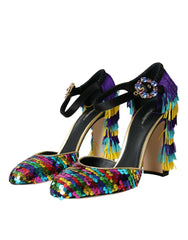 Dolce & Gabbana Multicolor Sequin Crystal Mary Jane Shoes -   -  Dolce & Gabbana.