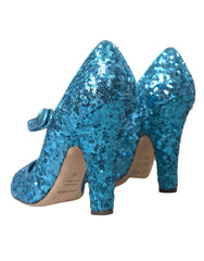 Dolce & Gabbana Blue Sequin Mary Jane Pumps High Heels Shoes -   -  Dolce & Gabbana.