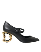 Dolce & Gabbana Black Leather Logo Heels Mary Janes Pumps Shoes -   -  Dolce & Gabbana.