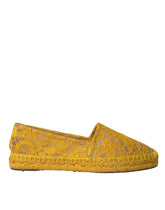 Dolce & Gabbana Yellow Taormina Lace Espadrille Loafers Flats Shoes -   -  Dolce & Gabbana.