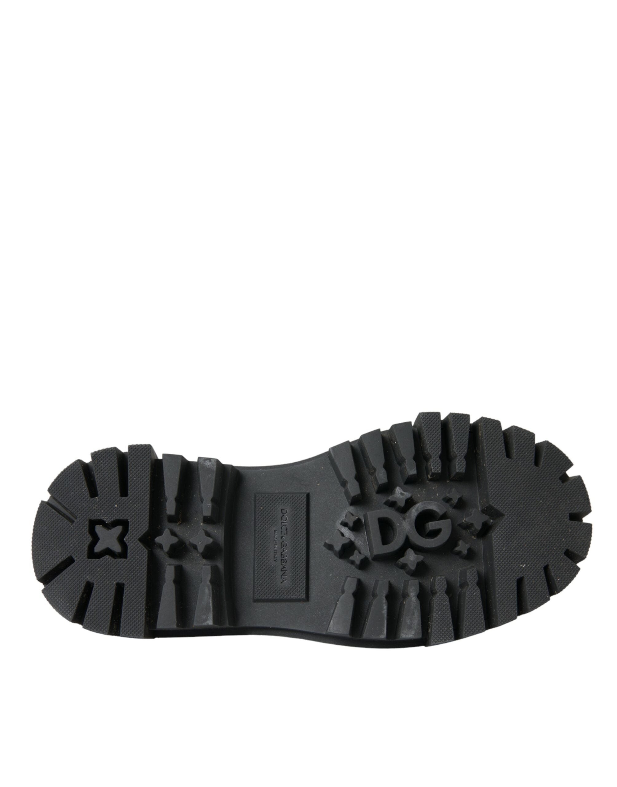 Dolce & Gabbana Black Leather Trekking Derby Embellished Shoes -   -  Dolce & Gabbana. Dolce & Gabbana Black Leather Trekking Derby Embellished Shoes -   -  Dolce & Gabbana.