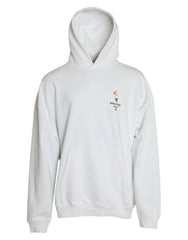 Balenciaga White Cotton Logo Hooded Pullover Sweatshirt Sweater -   -  Balenciaga.
