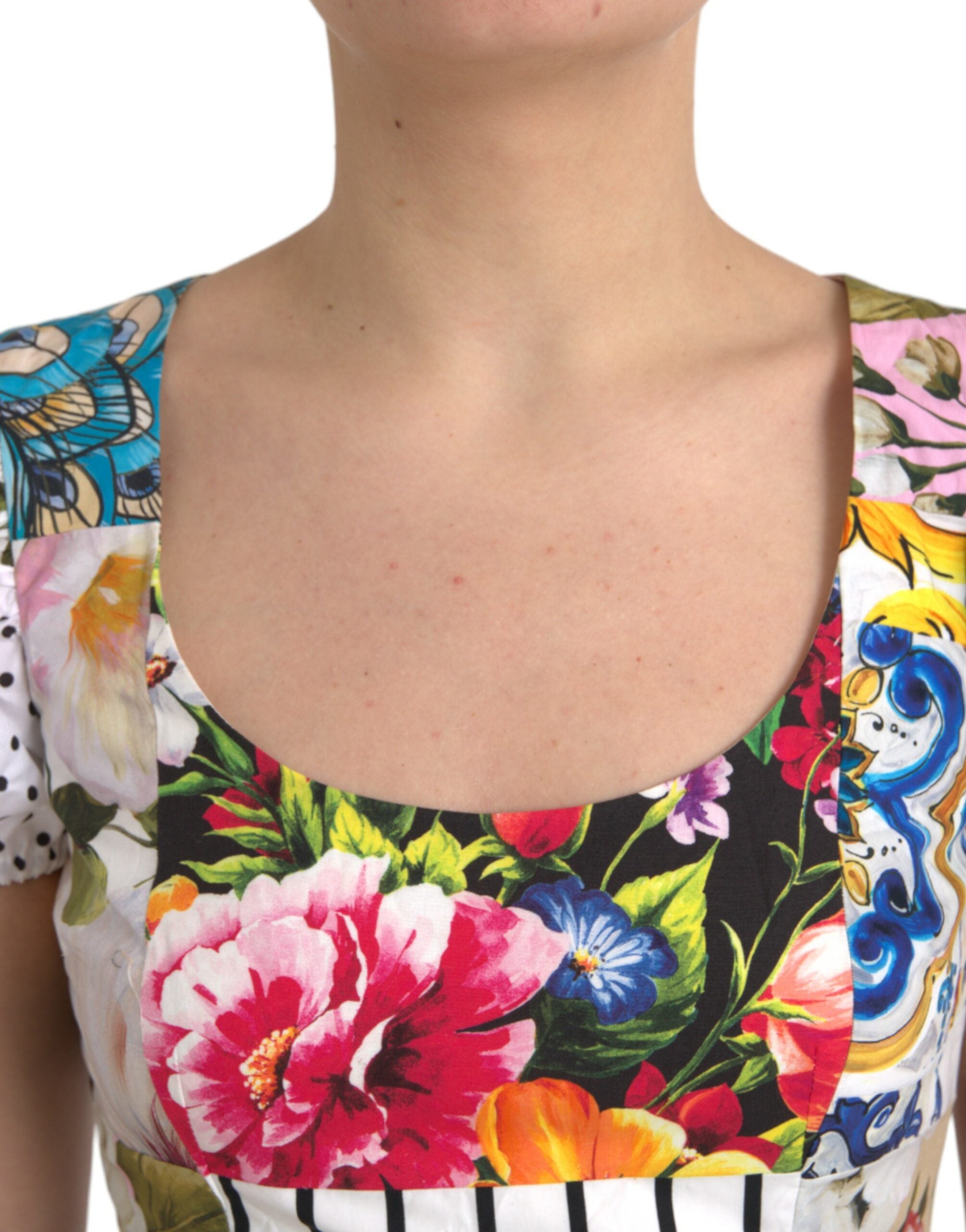 Dolce & Gabbana Multicolor Patchwork Cotton Aline Mini Dress -   -  Dolce & Gabbana. Dolce & Gabbana Multicolor Patchwork Cotton Aline Mini Dress -   -  Dolce & Gabbana.