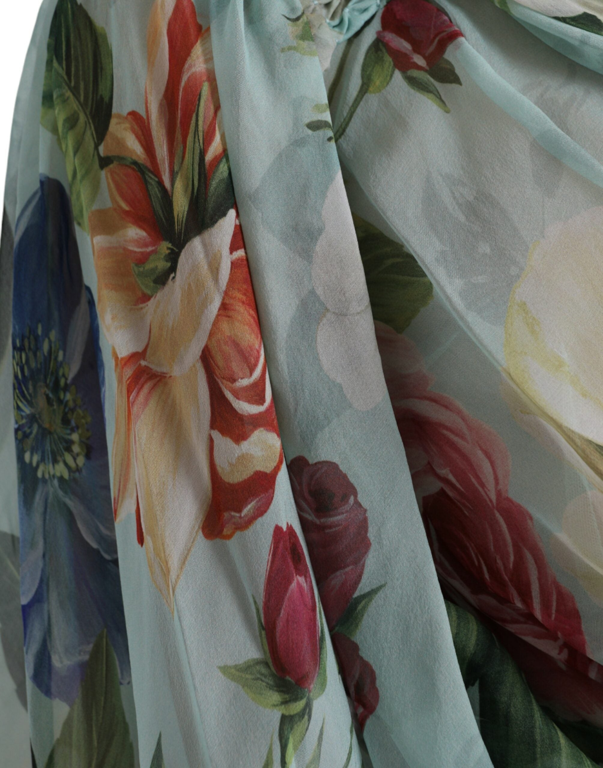 Dolce & Gabbana Blue Floral Print Tiered Long Maxi Dress -   -  Dolce & Gabbana. Dolce & Gabbana Blue Floral Print Tiered Long Maxi Dress -   -  Dolce & Gabbana.