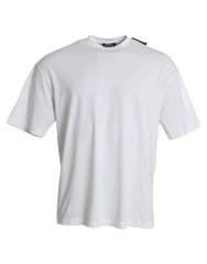 Balenciaga Off White Cotton Jersey Round Neck T-shirt -   -  Balenciaga.