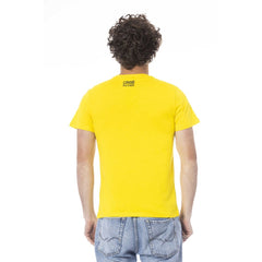 Cavalli Class Yellow Cotton Men T-Shirt - - Cavalli Class.