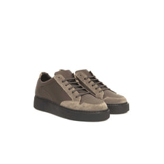 Cerruti 1881 Beige Leather Men Sneaker -   -  Cerruti 1881.