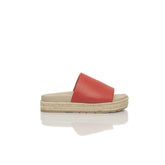 Cerruti 1881 Red Calfskin Women Sandal -   -  Cerruti 1881.