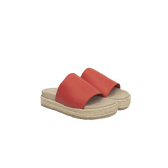 Cerruti 1881 Red Calfskin Women Sandal -   -  Cerruti 1881.
