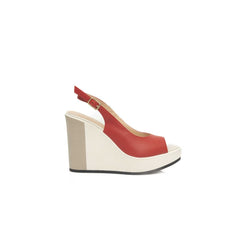 Cerruti 1881 Red Calfskin Women Sandal -   -  Cerruti 1881.