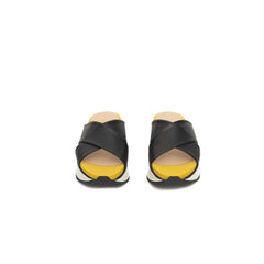 Cerruti 1881 Black Calfskin Women Sandal -   -  Cerruti 1881.