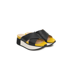 Cerruti 1881 Black Calfskin Women Sandal -   -  Cerruti 1881.