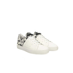 Cerruti 1881 White Calfskin Men Sneaker -   -  Cerruti 1881.