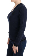 Costume National Blue V-neck Viscose Sweater -   -  Costume National.