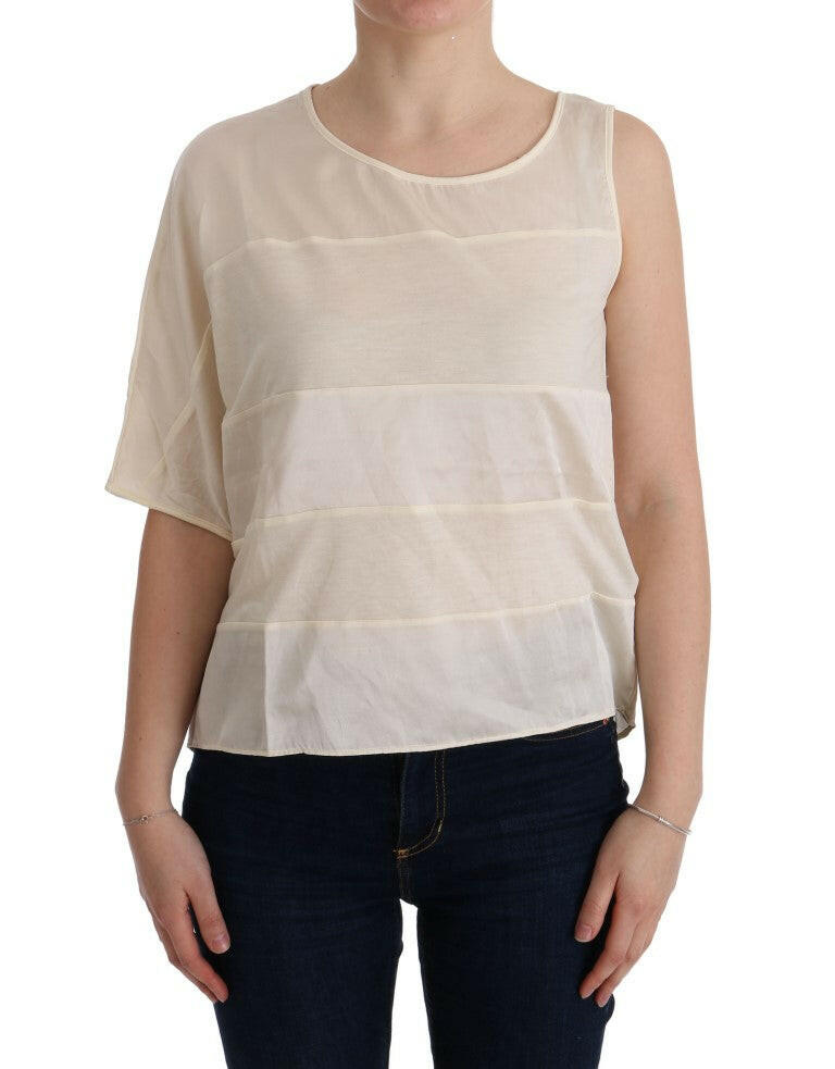 Costume National Beige Asymmetric Top Blouse -   -  Costume National.