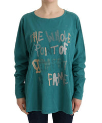 John Galliano Green Cotton Oversized Sweater -   -  John Galliano.