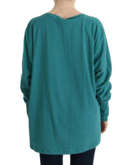 John Galliano Green Cotton Oversized Sweater -   -  John Galliano.