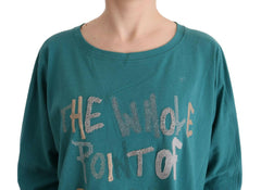 John Galliano Green Cotton Oversized Sweater -   -  John Galliano.