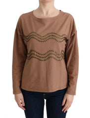 John Galliano Brown Cotton Studded Sweater -   -  John Galliano.