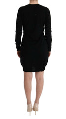 MARGHI LO' Black Wool Long Sleeve Shift Dress -   -  MARGHI LO'.