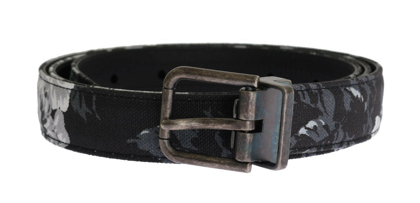 Dolce & Gabbana Black Cayman Linen Leather Belt -   -  Dolce & Gabbana.