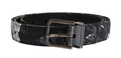 Dolce & Gabbana Black Cayman Linen Leather Belt -   -  Dolce & Gabbana.