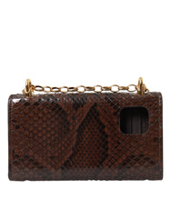 Dolce & Gabbana Brown Python Leather DG Girls Crossbody Phone Bag -  Luxury Cross Body Bag for Women -  Dolce & Gabbana.