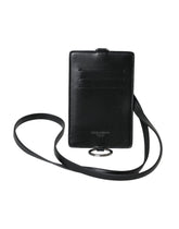 Dolce & Gabbana Black Calf Leather Lanyard Logo Card Holder Men Wallet -  Wallets for Men -  Dolce & Gabbana.