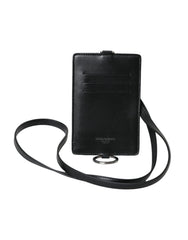 Dolce & Gabbana Black Calf Leather Lanyard Logo Card Holder Men Wallet -  Wallets for Men -  Dolce & Gabbana.