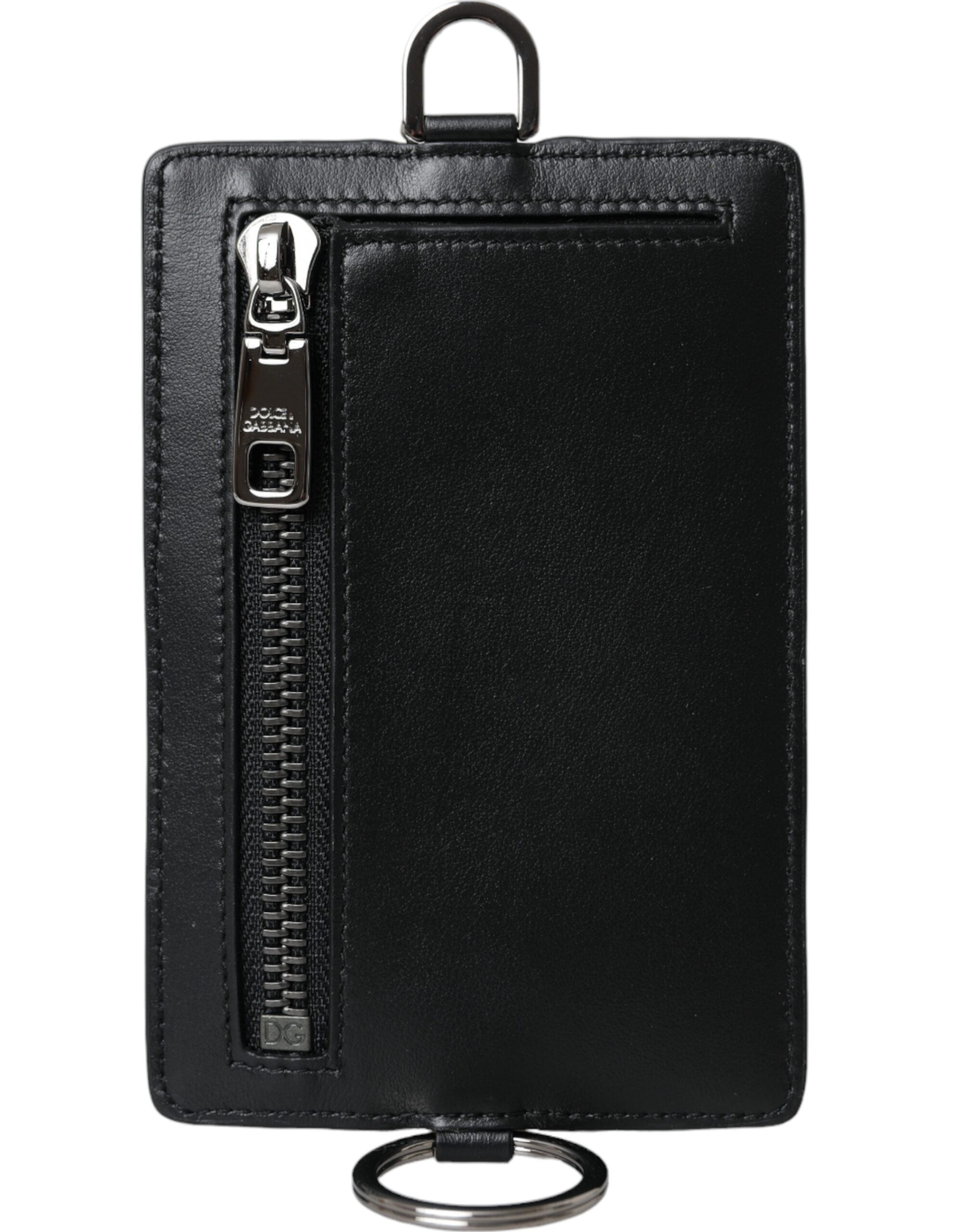 Dolce & Gabbana Black Calf Leather Lanyard Logo Card Holder Men Wallet -  Wallets for Men -  Dolce & Gabbana. Dolce & Gabbana Black Calf Leather Lanyard Logo Card Holder Men Wallet -  Wallets for Men -  Dolce & Gabbana.