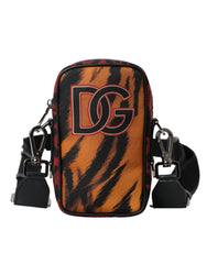 Dolce & Gabbana Multicolor Tiger Print Nylon Logo Cross Body Bag -  Cross Body Bag for Men -  Dolce & Gabbana.