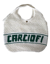 Dolce & Gabbana White Green Knitted Cotton Logo Shopping Tote Bag -  Luxury Shopper Bag for Women -  Dolce & Gabbana.