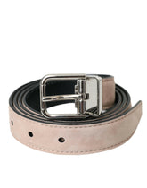 Dolce & Gabbana Beige Suede Leather Silver Buckle Belt Men -   -  Dolce & Gabbana.