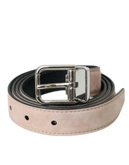 Dolce & Gabbana Beige Suede Leather Silver Buckle Belt Men -   -  Dolce & Gabbana.