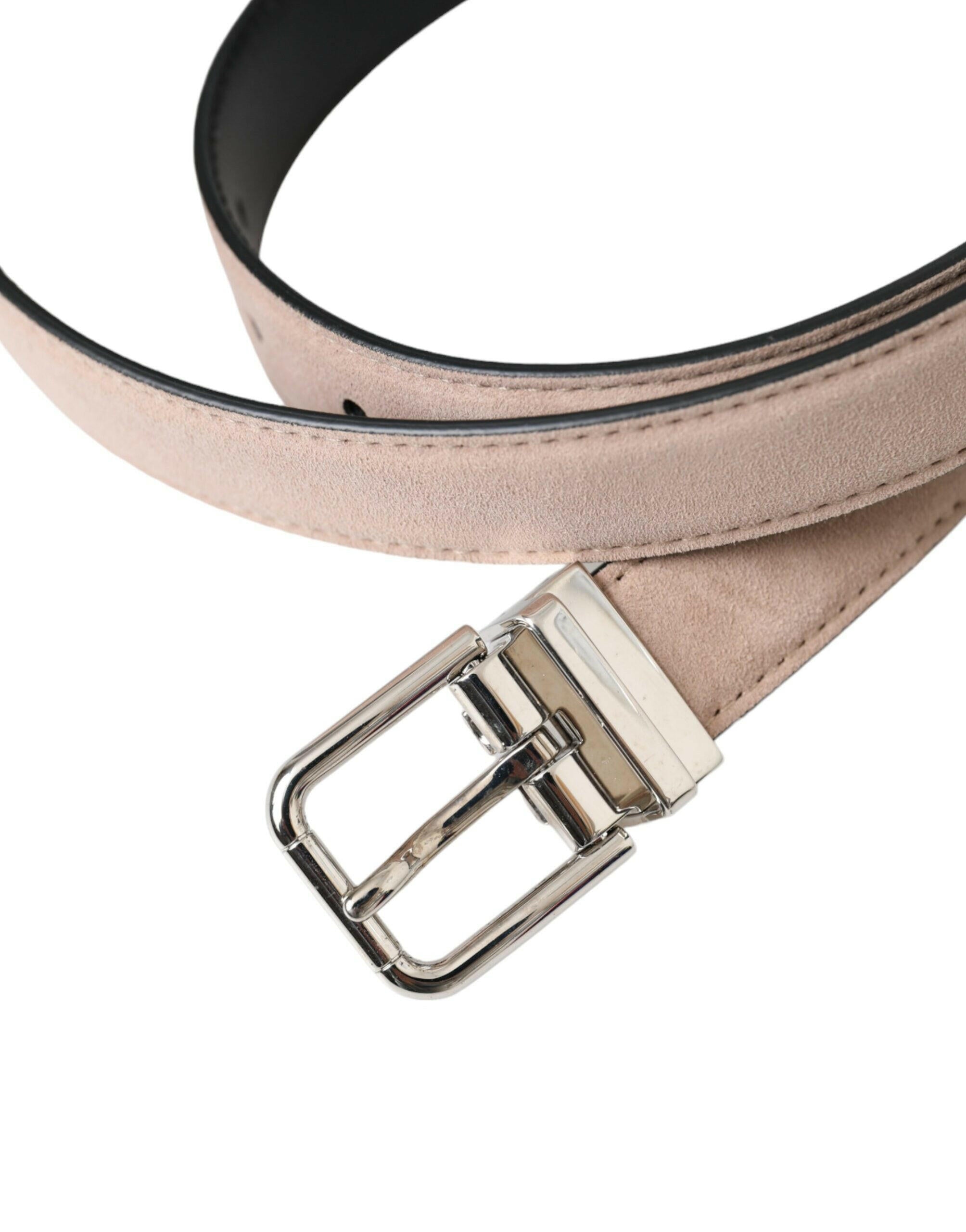 Dolce & Gabbana Beige Suede Leather Silver Buckle Belt Men -   -  Dolce & Gabbana. Dolce & Gabbana Beige Suede Leather Silver Buckle Belt Men -   -  Dolce & Gabbana.
