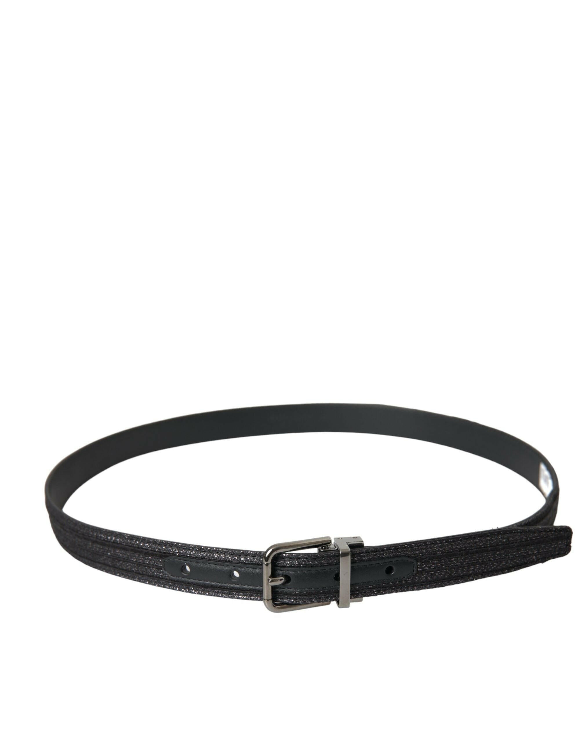 Dolce & Gabbana Black Jacquard Stripes Silver Metal Buckle Belt -   -  Dolce & Gabbana. Dolce & Gabbana Black Jacquard Stripes Silver Metal Buckle Belt -   -  Dolce & Gabbana.