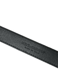 Dolce & Gabbana Black Jacquard Stripes Silver Metal Buckle Belt -   -  Dolce & Gabbana.