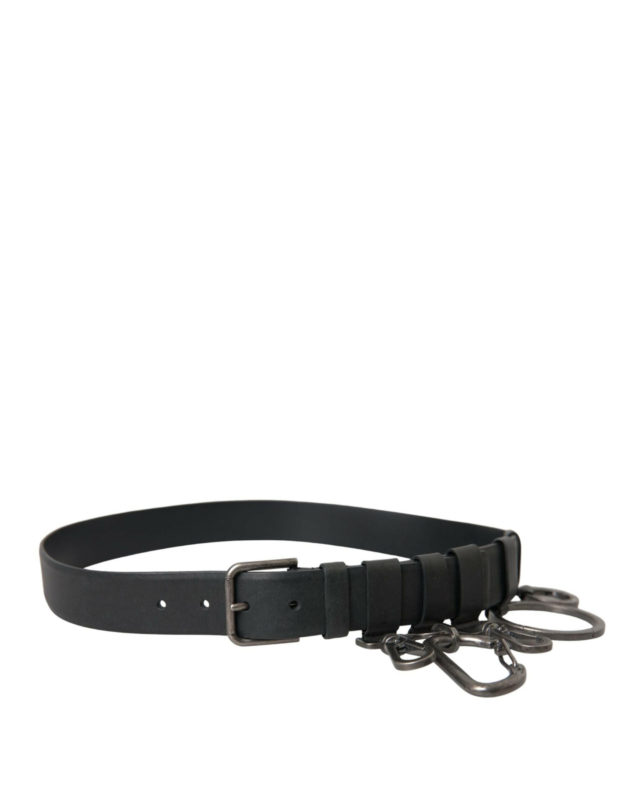 Dolce & Gabbana Black Calf Leather Silver Metal Buckle Belt -   -  Dolce & Gabbana. Dolce & Gabbana Black Calf Leather Silver Metal Buckle Belt -   -  Dolce & Gabbana.