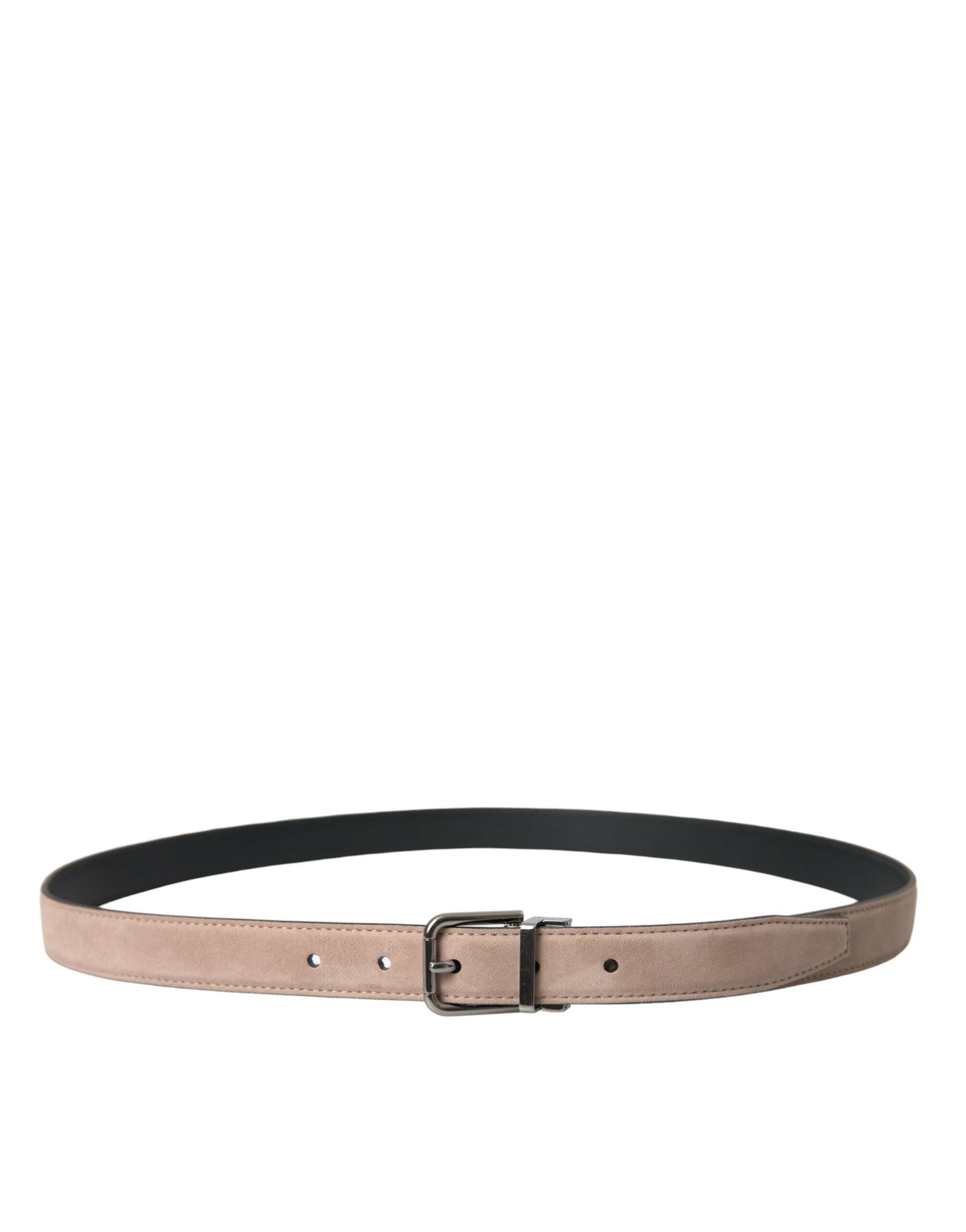 Dolce & Gabbana Beige Suede Leather Silver Buckle Belt Men -   -  Dolce & Gabbana. Dolce & Gabbana Beige Suede Leather Silver Buckle Belt Men -   -  Dolce & Gabbana.